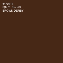 #472816 - Brown Derby Color Image